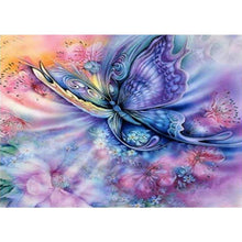 Charger l&#39;image dans la galerie, Papillon - diamant rond complet - 40x30cm
