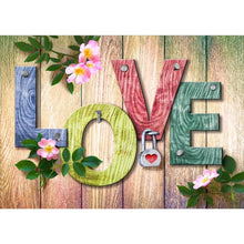 Charger l&#39;image dans la galerie, LOVE - diamant rond complet - 40x30cm
