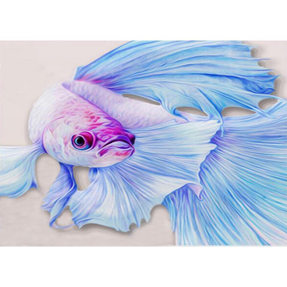 Poissons - peinture en diamant complet - 40x30cm