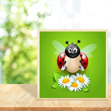 Charger l&#39;image dans la galerie, Coccinelle - diamant rond complet - 30x30cm
