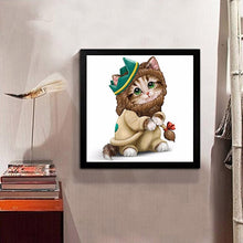 Charger l&#39;image dans la galerie, Chat - diamant rond complet - 30x30cm
