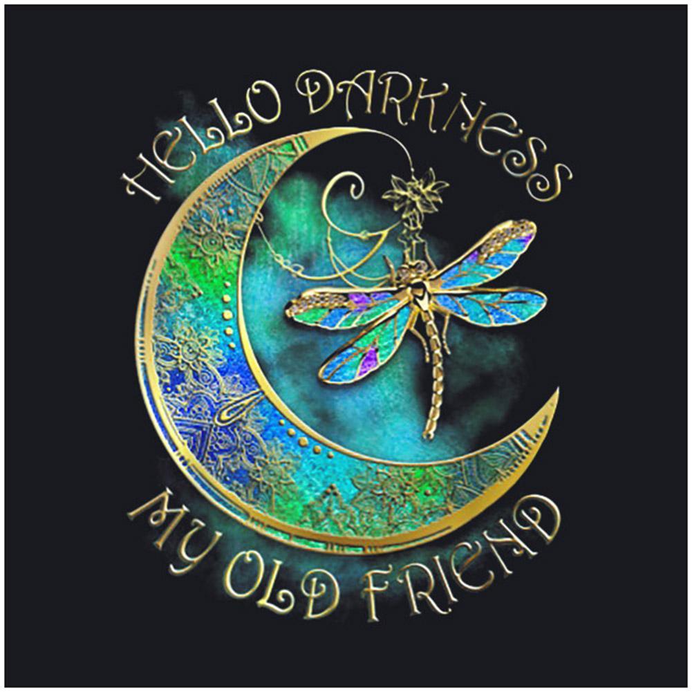 Libellule - diamant rond complet - 40x30cm