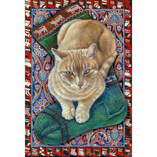 Charger l&#39;image dans la galerie, Chat - diamant rond complet - 30x40cm
