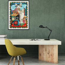 Charger l&#39;image dans la galerie, Chat - diamant rond complet - 30x40cm
