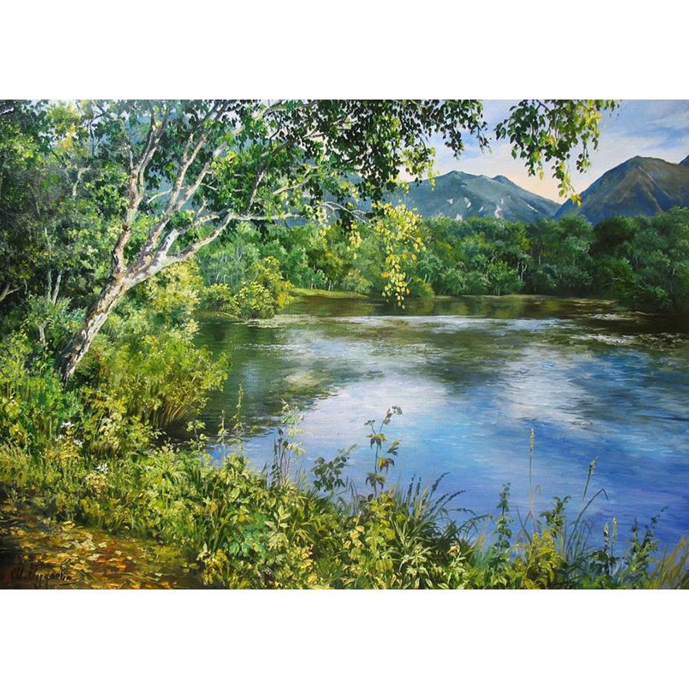 Paysage - diamant rond complet - 40x30cm