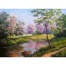 Charger l&#39;image dans la galerie, Paysage - diamant rond complet - 40x30cm
