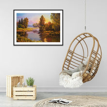 Charger l&#39;image dans la galerie, Paysage - diamant rond complet - 40x30cm
