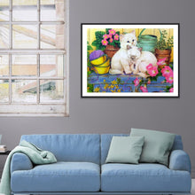 Charger l&#39;image dans la galerie, Chat - diamant rond complet - 40x30cm
