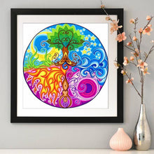 Charger l&#39;image dans la galerie, Mandala - diamant rond complet - 30x30cm
