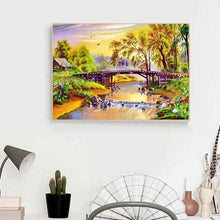 Charger l&#39;image dans la galerie, Beau paysage - diamant rond complet - 30x40cm
