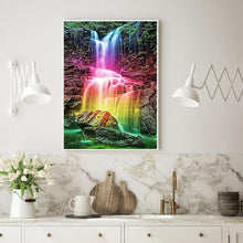 Charger l&#39;image dans la galerie, Chute d’eau arc-en-ciel - diamant rond complet - 30x40cm
