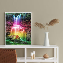 Charger l&#39;image dans la galerie, Chute d’eau arc-en-ciel - diamant rond complet - 30x40cm
