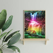 Charger l&#39;image dans la galerie, Chute d’eau arc-en-ciel - diamant rond complet - 30x40cm
