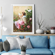 Charger l&#39;image dans la galerie, Ange mignon - diamant rond complet - 30x40cm
