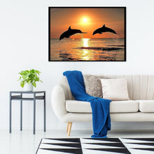 Charger l&#39;image dans la galerie, Dolphin - diamant rond complet - 30x40cm

