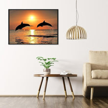 Charger l&#39;image dans la galerie, Dolphin - diamant rond complet - 30x40cm
