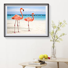 Charger l&#39;image dans la galerie, Oiseau rose - diamant rond complet - 30x40cm
