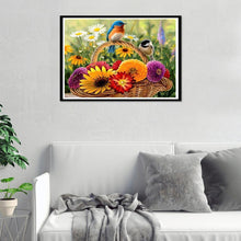 Charger l&#39;image dans la galerie, Panier à fleurs - diamant rond complet - 30x40cm
