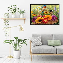 Charger l&#39;image dans la galerie, Panier à fleurs - diamant rond complet - 30x40cm
