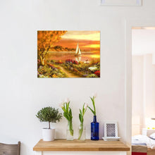 Charger l&#39;image dans la galerie, Coucher du soleil - diamant rond complet - 30x40cm

