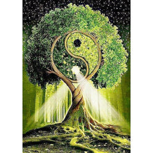 Charger l&#39;image dans la galerie, Chemin d’arbre - diamant rond complet - 30x40cm
