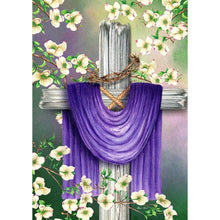 Charger l&#39;image dans la galerie, Croix - diamant rond complet - 30x40cm
