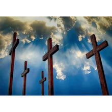 Charger l&#39;image dans la galerie, Croix - diamant rond complet - 30x40cm
