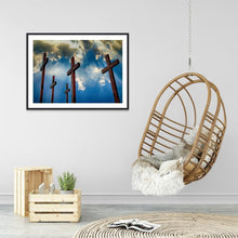 Charger l&#39;image dans la galerie, Croix - diamant rond complet - 30x40cm
