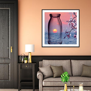 Lever de soleil - diamant rond complet - 40x40cm