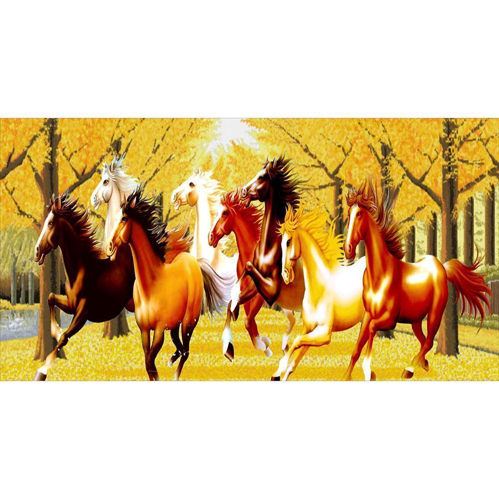Cheval - diamant rond complet - 55x100cm