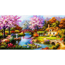 Charger l&#39;image dans la galerie, Paysage - diamant rond complet - 55x100cm
