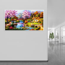 Charger l&#39;image dans la galerie, Paysage - diamant rond complet - 55x100cm
