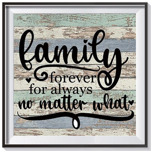 Famille - diamant rond complet - 30x30cm