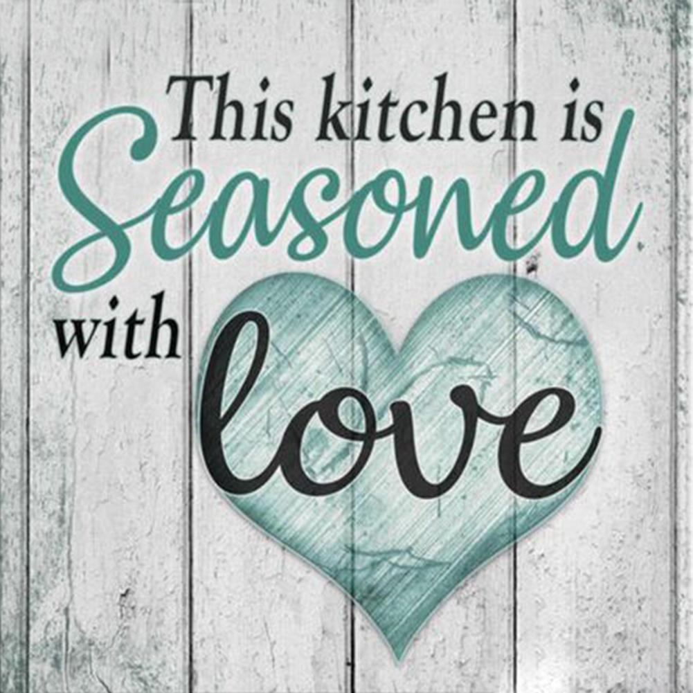 Lettre - diamant rond complet - 30x30cm