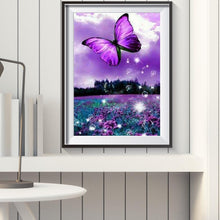 Charger l&#39;image dans la galerie, Papillon - peinture en diamant complet - 40x30cm

