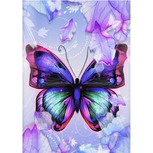 Papillon - diamant rond complet - 40x30cm