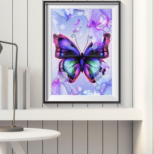 Papillon - diamant rond complet - 40x30cm
