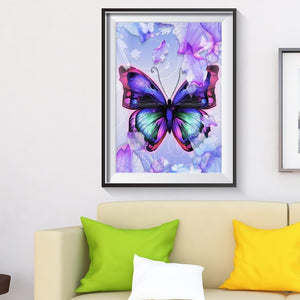 Papillon - diamant rond complet - 40x30cm
