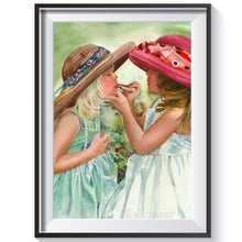 Charger l&#39;image dans la galerie, Fille - diamant rond complet - 40x30cm
