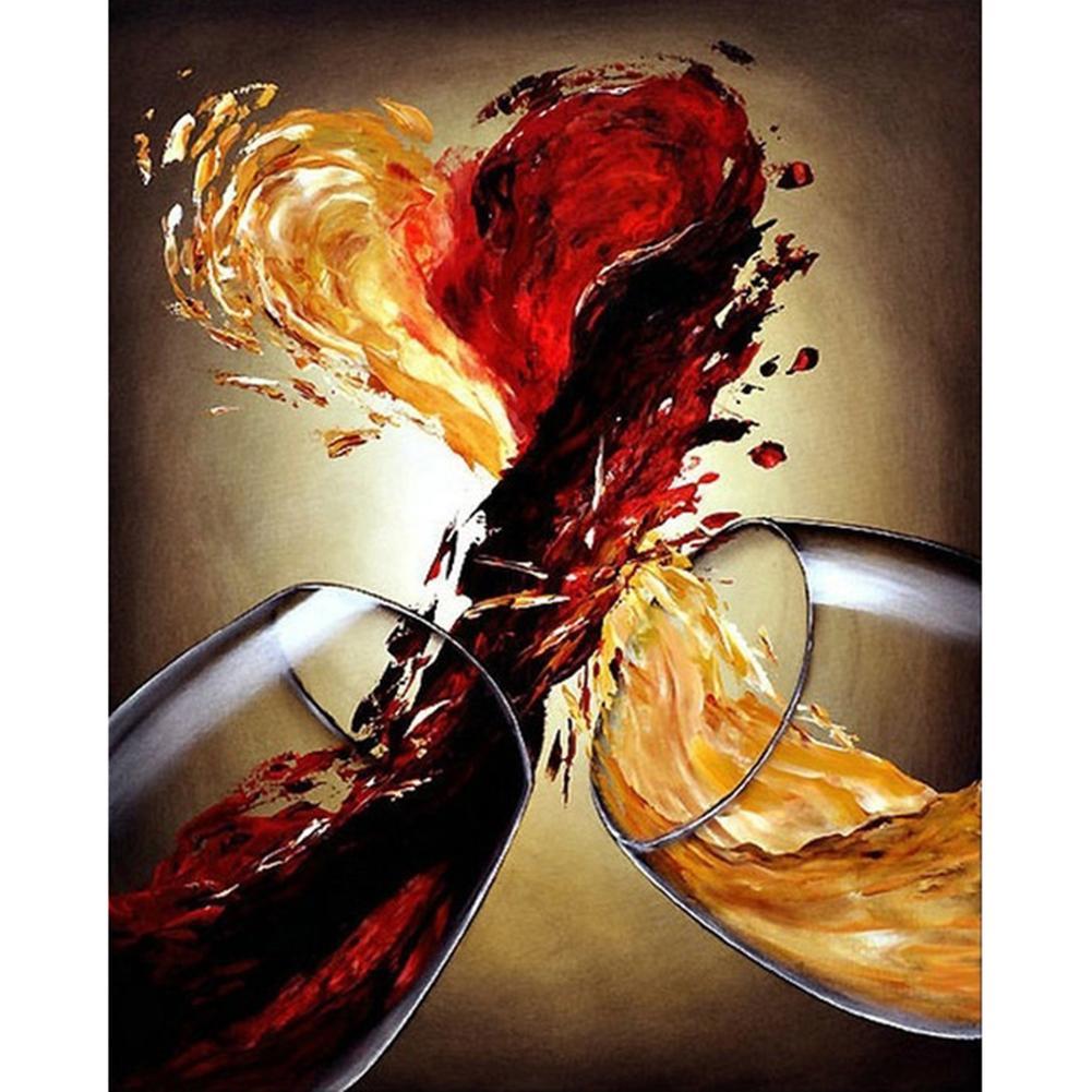 Vin - diamant rond complet - 30x40cm