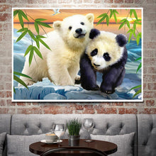 Charger l&#39;image dans la galerie, Panda - diamant rond complet - 30x40cm
