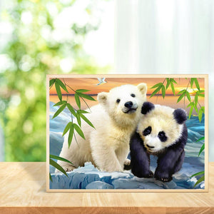 Panda - diamant rond complet - 30x40cm