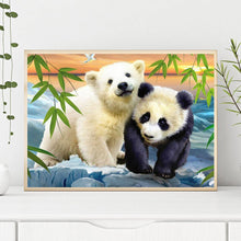 Charger l&#39;image dans la galerie, Panda - diamant rond complet - 30x40cm
