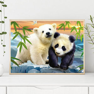 Panda - diamant rond complet - 30x40cm