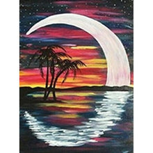 Charger l&#39;image dans la galerie, Lune - diamant plein rond - 30x40cm
