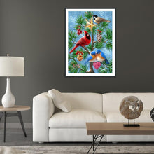 Charger l&#39;image dans la galerie, Oiseau - diamant rond complet - 30x40cm
