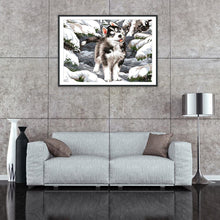 Charger l&#39;image dans la galerie, Loup - diamant rond complet - 30x40cm
