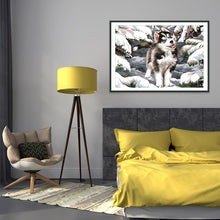 Charger l&#39;image dans la galerie, Loup - diamant rond complet - 30x40cm
