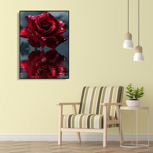 Fleur - diamant rond complet - 30x40cm