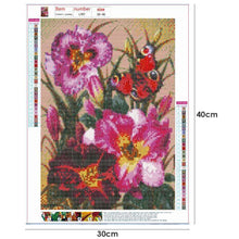 Charger l&#39;image dans la galerie, Fleur - diamant rond complet - 30x40cm
